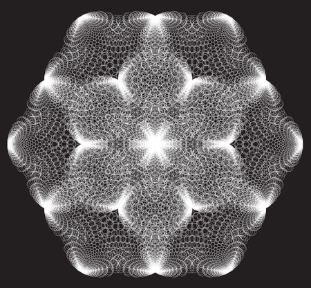 Mandala, gray fractal pattern. Dotted colorful Vector Spiral Pattern or Texture. Dot Backgrounds...