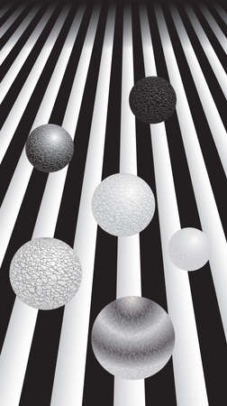Dark abstract paint background with spheres. Modern screen vector design for mobile appの写真素材