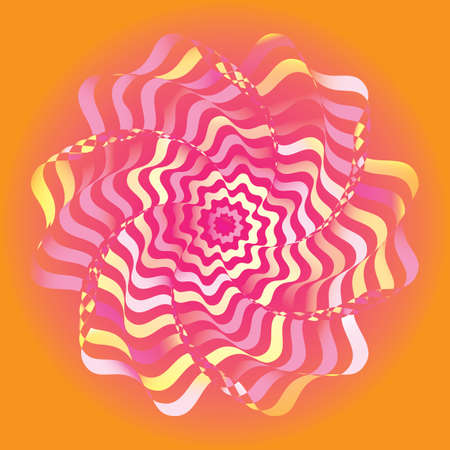 Abstract liquid spiral paint background. Vector illustrationのイラスト素材