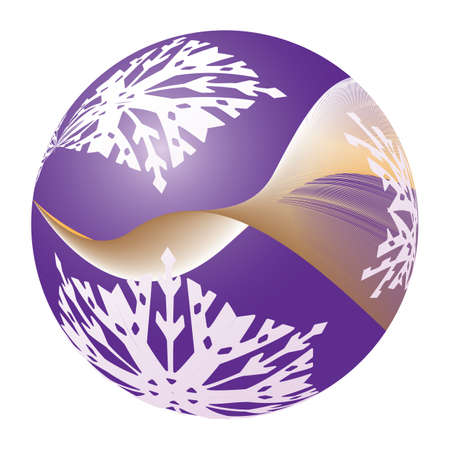 Christmas ball with openwork snowflake. Vector imageのイラスト素材