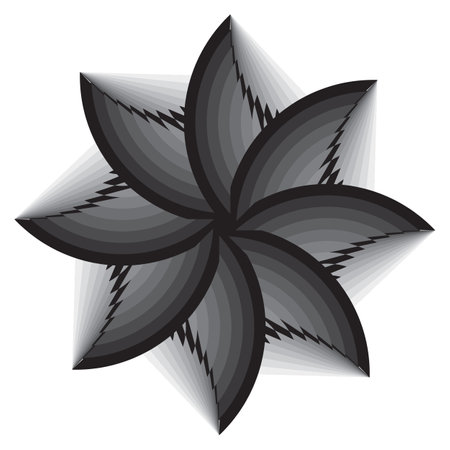 Ornate, eastern mandala. Art, round, black and white ornamentのイラスト素材