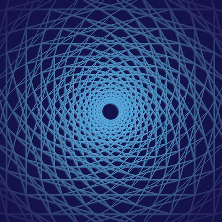 Abstract lblue inear Spiral Background. High Saturated. Gradients Different Geometrical Shapes
