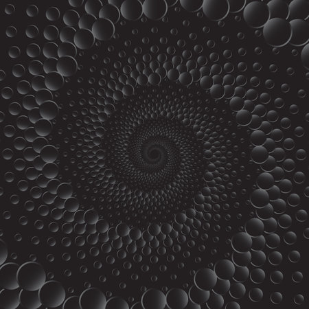 Dotted Halftone Vector Spiral Pattern or Texture. Stipple dot backgrounds with ellipsesのイラスト素材