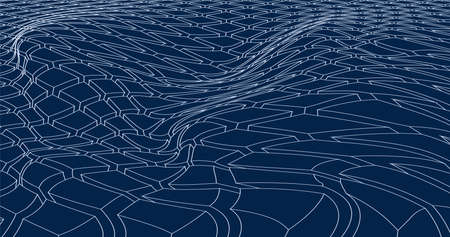 Modern wave curve abstract presentation background. Vector illustrationのイラスト素材