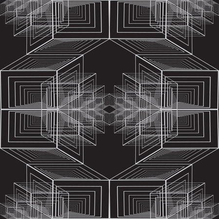 Abstract background. Geometric pattern with cubes. Vector imageのイラスト素材