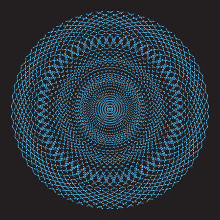 Dotted Halftone Vector Spiral Pattern or Texture. Stipple Dot Backgrounds with Circles