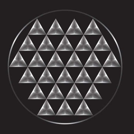 Vector Abstract geometric shape from silver trianglesのイラスト素材