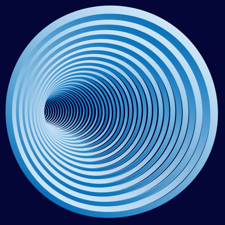 Tunnel or wormhole. Digital wireframe tunnel. 3D tunnel grid. Background abstract vector imageのイラスト素材