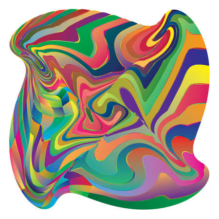 Abstract unformed paint design element with Stripes. Vector illustrationのイラスト素材