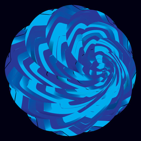 Abstract spiral paint design element with Stripes. Vector illustration
