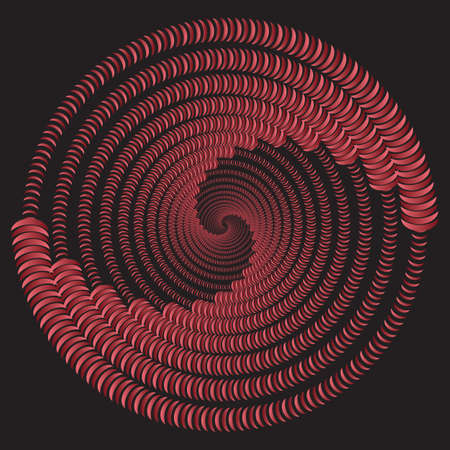 Dotted Halftone Vector Spiral Pattern or Texture. Stipple Dot Backgroundsのイラスト素材