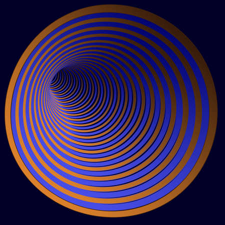 Tunnel or wormhole. Digital wireframe tunnel. 3D tunnel grid. Background abstract vector imageのイラスト素材
