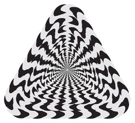 Tunnel or wormhole. Optical illusion. Digital wireframe tunnel. 3D tunnel grid. Background abstract vector imageのイラスト素材