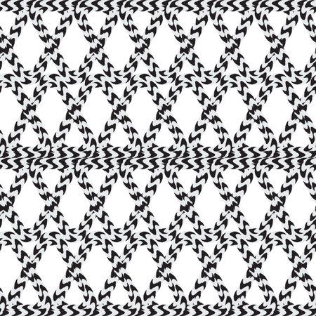 Seamless Background from gray and black braided cord. Vector illustration