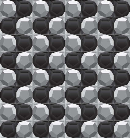 Seamless background from black pentagons. Vector illustrationのイラスト素材