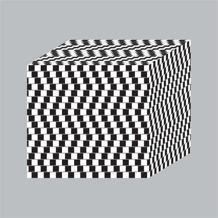 Optical illusion. False-appearing distortion of the image. Vector illustrationのイラスト素材