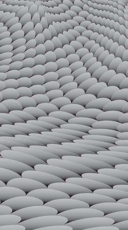 Dotted Halftone Vector Pattern or Texture. Abstract wavy Background with Gray Spheresのイラスト素材