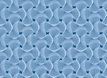 Seamless modern wavy curve strips abstract presentation background. Vector illustration
