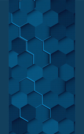 Abstract background. Noise structure with hexagons. Modern screen vector design for mobile app