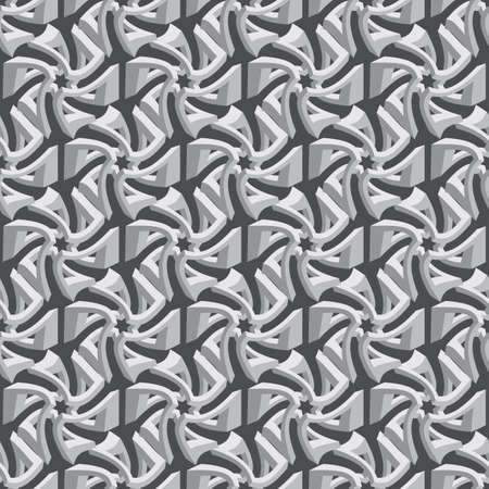 Abstract seamless background. Noise structure with twisted cubes. Vector imageのイラスト素材