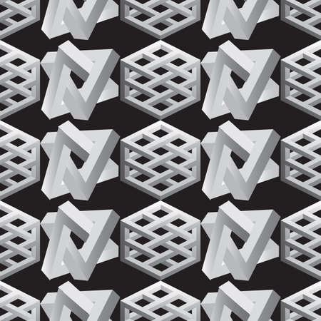 Abstract seamless background. Noise structure with polyhedrons. Vector imageのイラスト素材