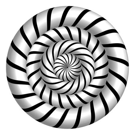 Halftone Spiral designe element. Striped Pattern. Vector illustrationのイラスト素材
