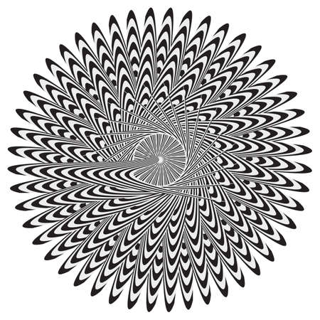 Visual illusion of rotation. Design Element Vector illustrationのイラスト素材