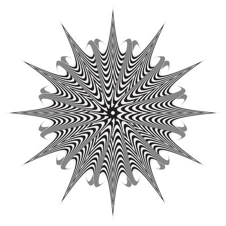 Dotted Halftone Vector Radial Striped Design Element. Abstract patternのイラスト素材