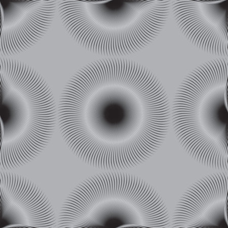 Abstract Blue and White spiral striped Seamless Background. Vector illustration