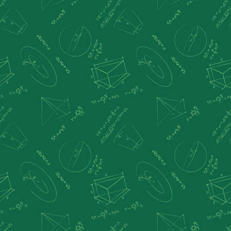 Seamless background of volumetric geometrical shapes. Vector illustrationの写真素材