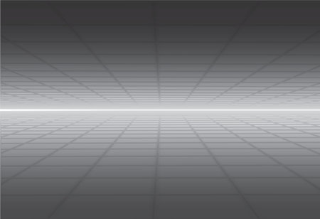 Tunnel or wormhole. Digital wireframe tunnel. 3D grid. Background abstract vector image