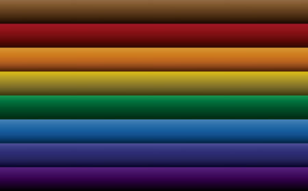 Stack of rolls of multi-colored fabrics. Abstract background. Vector illustrationのイラスト素材