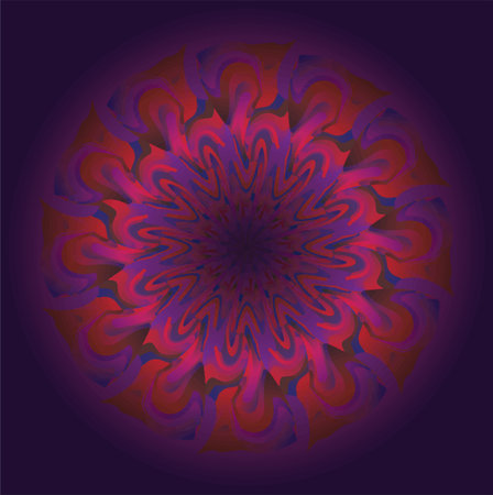 Flower. Abstract spiral paint decorative design element. Vector illustrationのイラスト素材