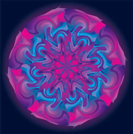 Flower. Abstract spiral paint decorative design element. Vector illustrationのイラスト素材