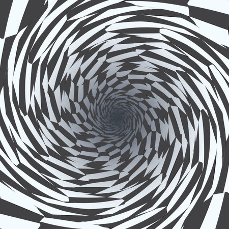 Checkered waves board. Abstract 3d black and white illusions. Pattern or background with wavy...