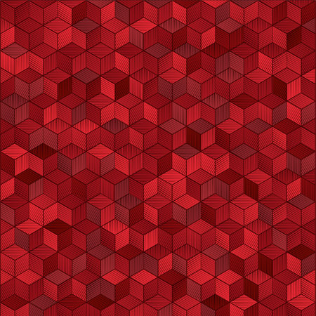 Abstract background. Noise structure with hatched glass cubes. Vector imageのイラスト素材