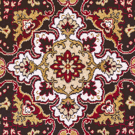 Red Oriental Persian Carpet Texture Backgroundの写真素材