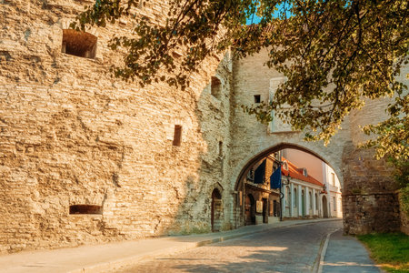 Entrance To Old Town Sea Gate In Tallinn, Estonia