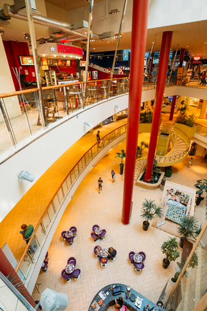 TALLINN, ESTONIA - JULY 26: Solaris Centre - modern, multifunctional entertainment and event facility On July 26, 2014 In Tallinn. The 3300 m2 of foyers area distributed throughout the five floorsのeditorial素材