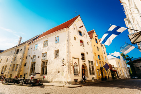 Streets And Old Town Architecture Estonian Capital, Tallinn, Estoniaのeditorial素材