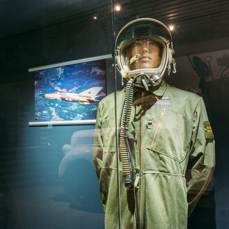 HELSINKI, FINLAND - JULY 28, 2014: The exhibition at the Military Museums Manege On Fortress Island...