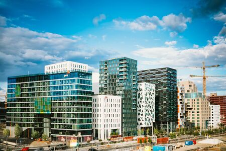 OSLO, NORWAY - JULY 31, 2014: View of Cityscape in Oslo, Norway. Summer Seasonのeditorial素材