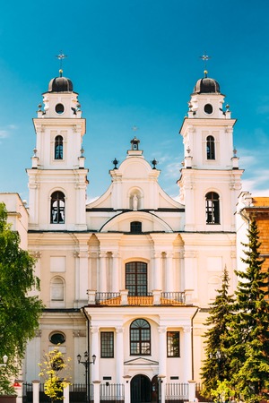 Cathedral of Saint Virgin Mary in Minsk, Belarus. Sunny summer dayの写真素材