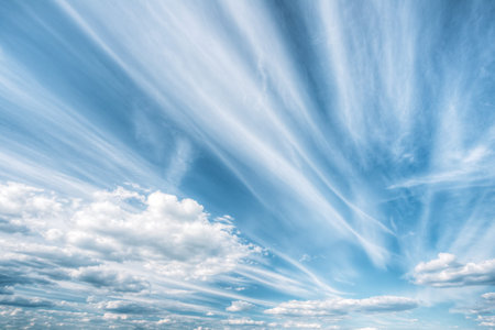Blue And White Colours Natural Sky Abstract Background.