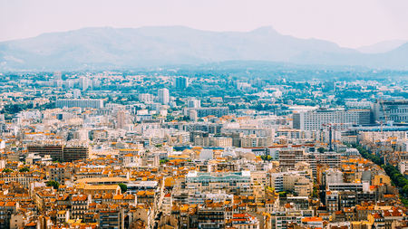 Cityscape Of Marseille, France. Urban Background. Summerの写真素材