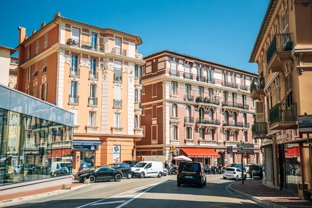 Monte-Carlo, Monaco - June 28, 2015: Traffic on streets of Monaco, Monte Carlo.のeditorial素材