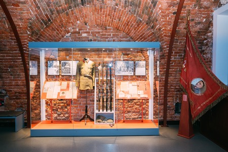 Brest, Belarus - December 27, 2015: Brest Fortress Museum, Belarus. It is one of the most important Soviet WWII monuments commemorating Soviet resistance against the German invasion on June 22, 1941.のeditorial素材