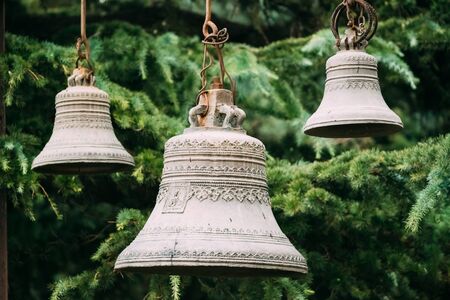Church Bells Near Metekhi Church In Tbilisi, Georgia.の写真素材