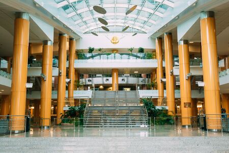 The Interior of Building Of National Library Of Belarus In Minskのeditorial素材