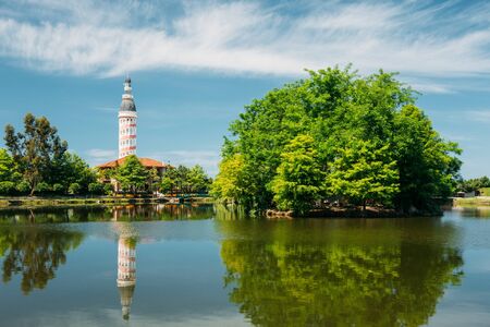 Panorama Of Ardagani Lake In Batumi, Adjara, Georgia. Summer Sunの写真素材
